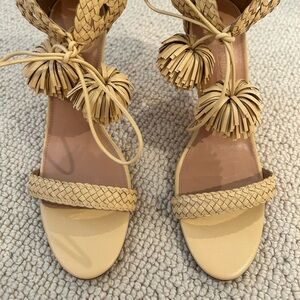 Elegant Tan Braided Sandals